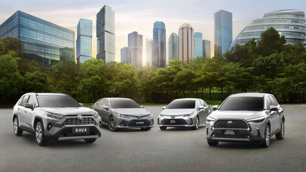 toyota cars lined up